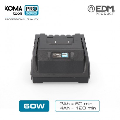 Carregador bateria 60w koma tools battery series edm 