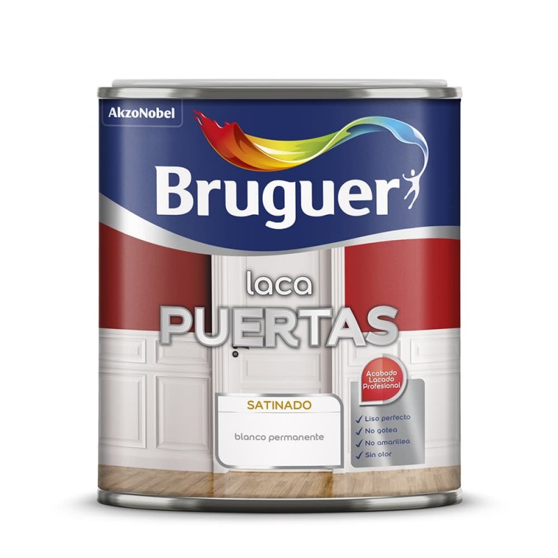 Laca per a portes blanc permanent 2.5l bruguer 