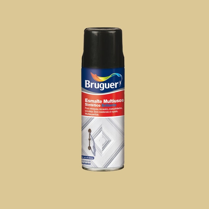 Esmalte multiuso spray brillante marfil 0,4l bruguer