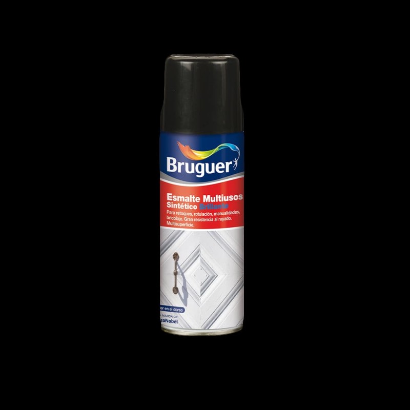 Esmalt multiús sprai brillant negre 0.4l bruguer