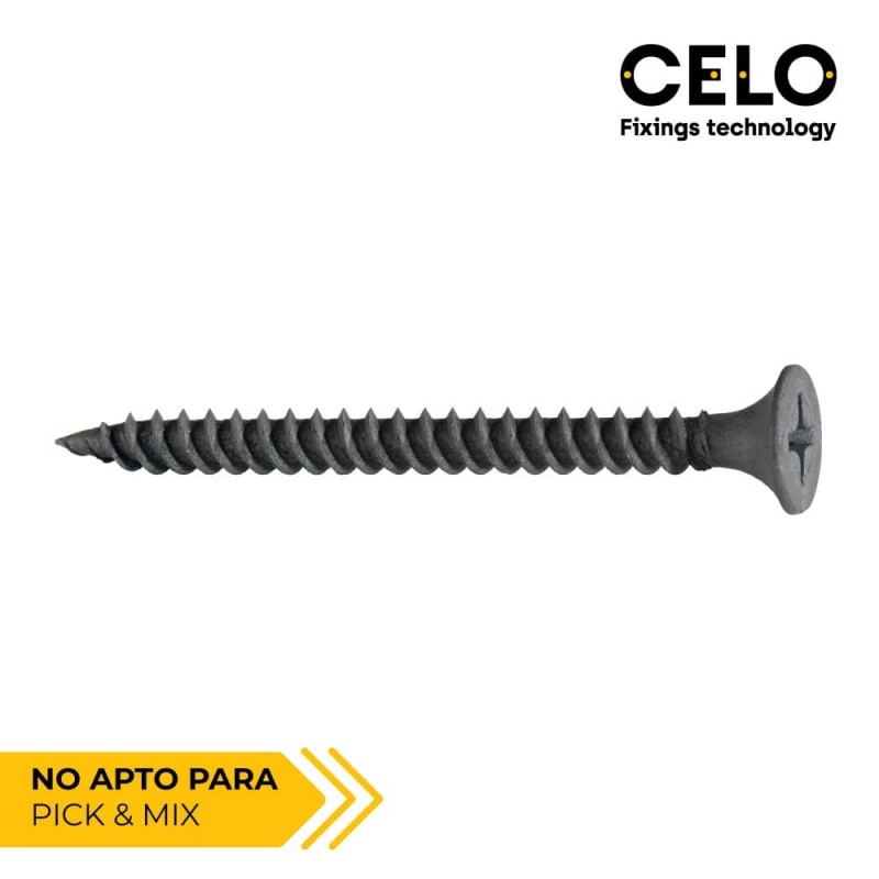 Caja 1.000  tornillo pladur placa-metal ssf 3,9x35 fosfatado celo