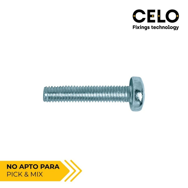 Caja 250un tornillo alomado philips din/ref 7985 6x15 zincado celo