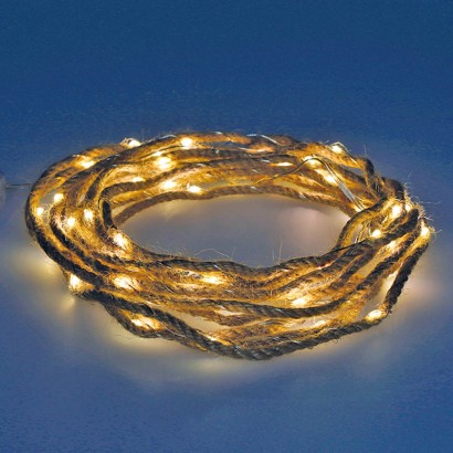 Garnalda microled corda yute llum càlida 30 leds 5m 