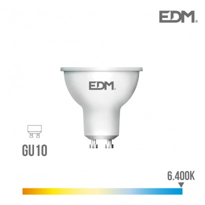 Bombeta dicroica led gu10  8w 600 lm 6400k llum freda edm 