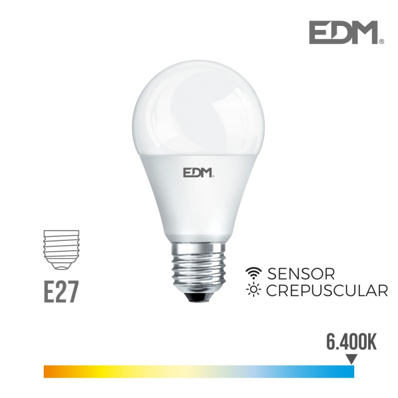 Bombeta led standard crepuscular e27 10w 800 lm 6400k llum freda edm 