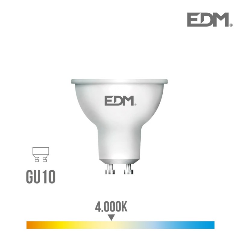 Bombeta dicroica led gu10  8w 600 lm 4000k llum dia edm 