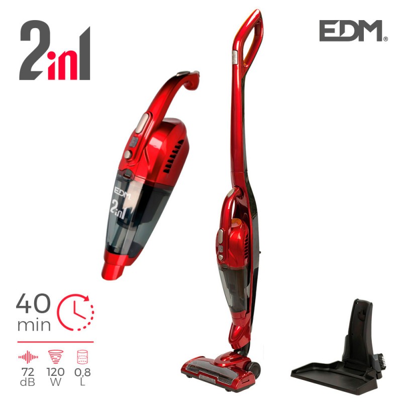 Aspiradora escoba sin cable 2 en 1 edm 22.2v 120w. 