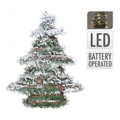 Arbre de nadal de rattan amb leds 40cm 