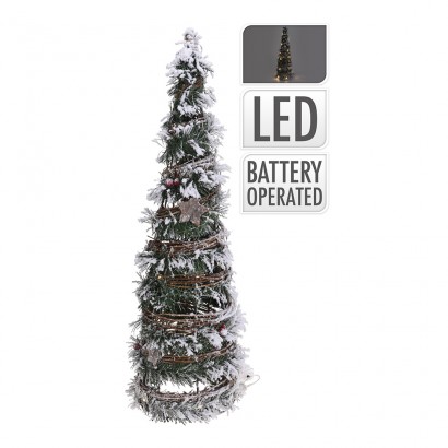 Arbre de nadal de rattan amb 20 leds 60cm 