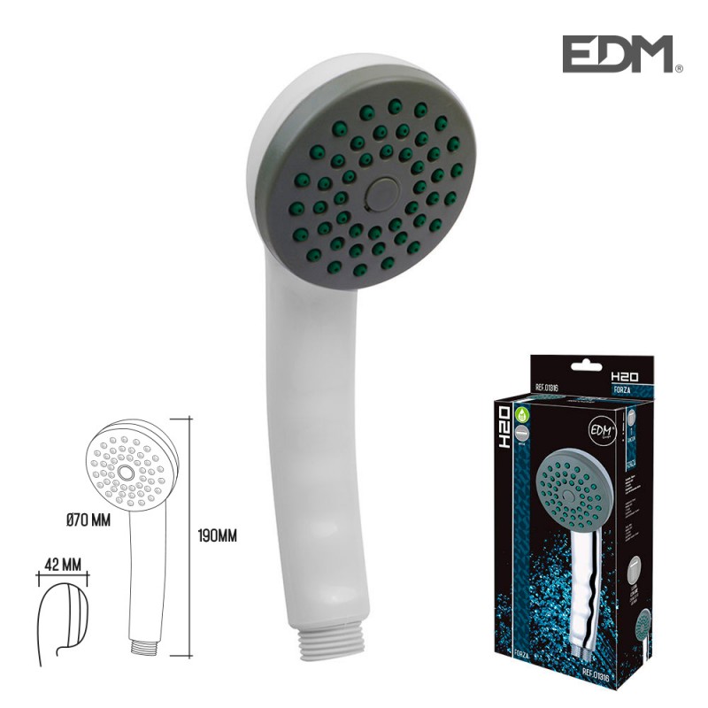 Mango de ducha -  anticalcareo - color blanco - edm