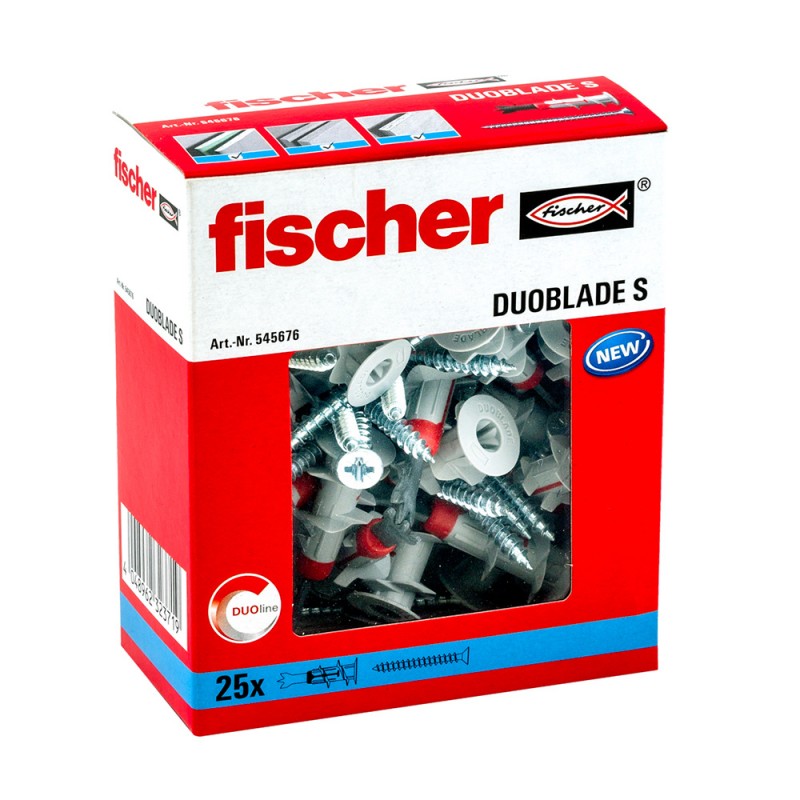 Pack 25 duoblade s + cargol fischer 