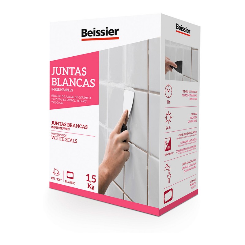 Beissier juntas blancas impermeables 1,5kg