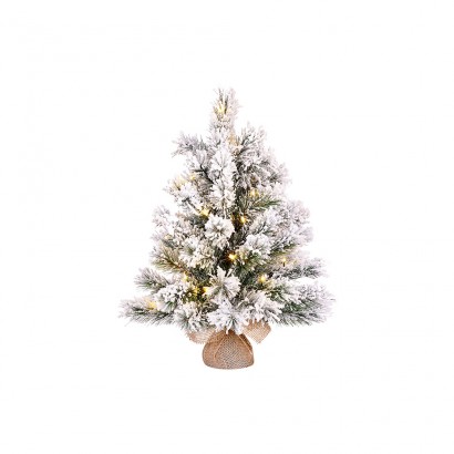 Mini arbre de nadal efecte escarxa amb led inclosa 60x41cm 
