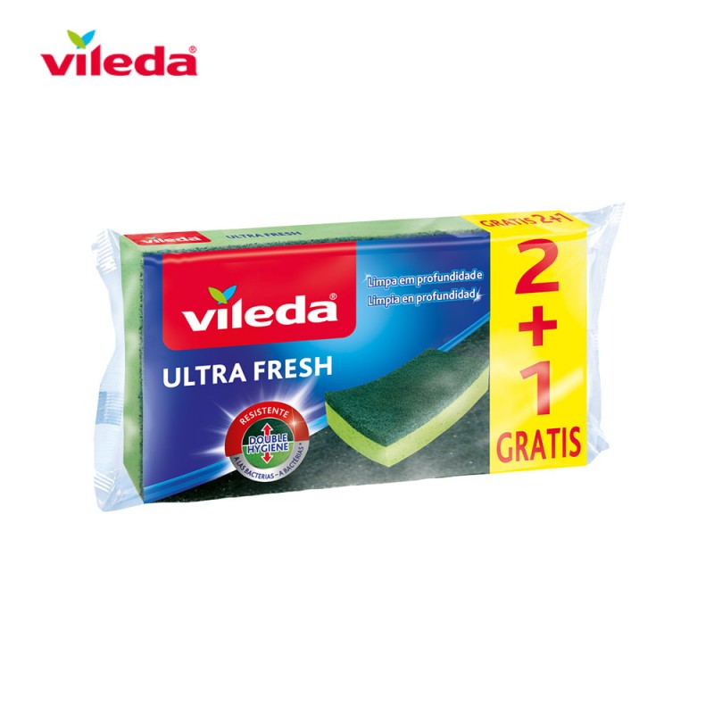 Estropajo ultra fresh 2+1 antibacterias 156910 vileda