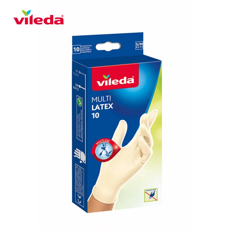 Guant muti latex 10 uds talla s/m 145941 vileda 