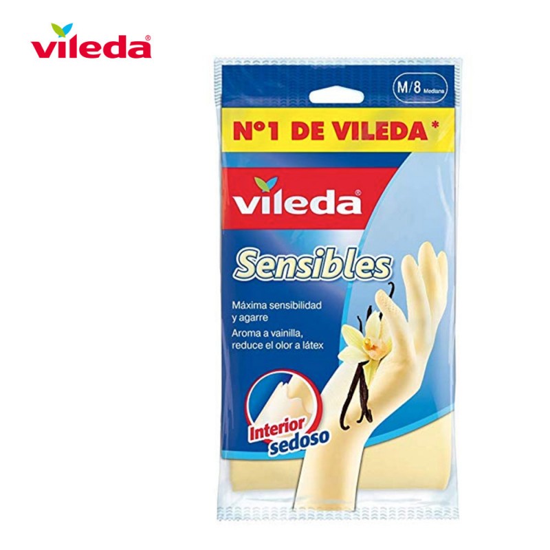 Guantes sensibles talla m 112168 vileda