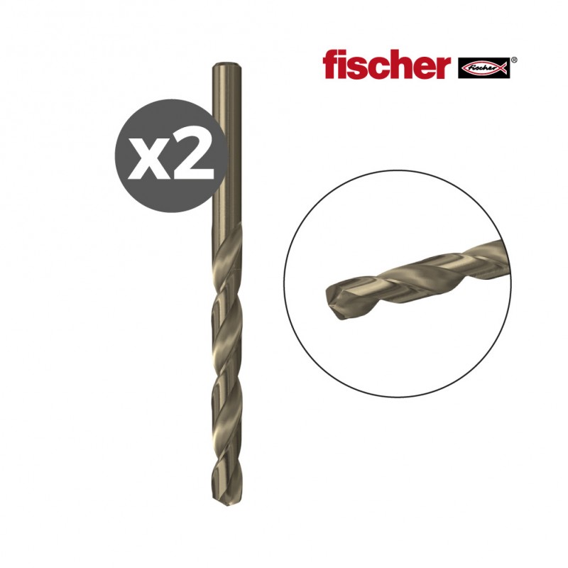 Pack 2 brocas  metal hss-co 1,5x18/40 / 2k  fischer