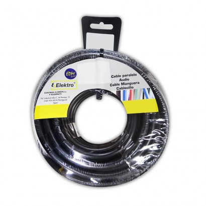 Carret cablet flexible 6mm negre 10mts sense halògens
