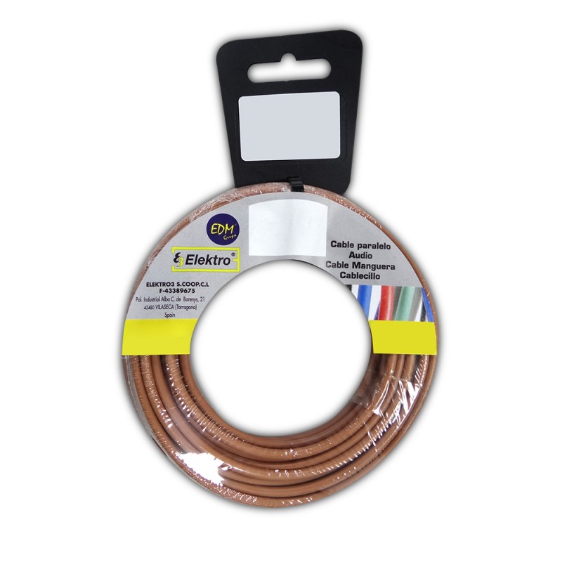 Carrete cablecillo flexible 6mm. marron 25mts. libre-halogenos