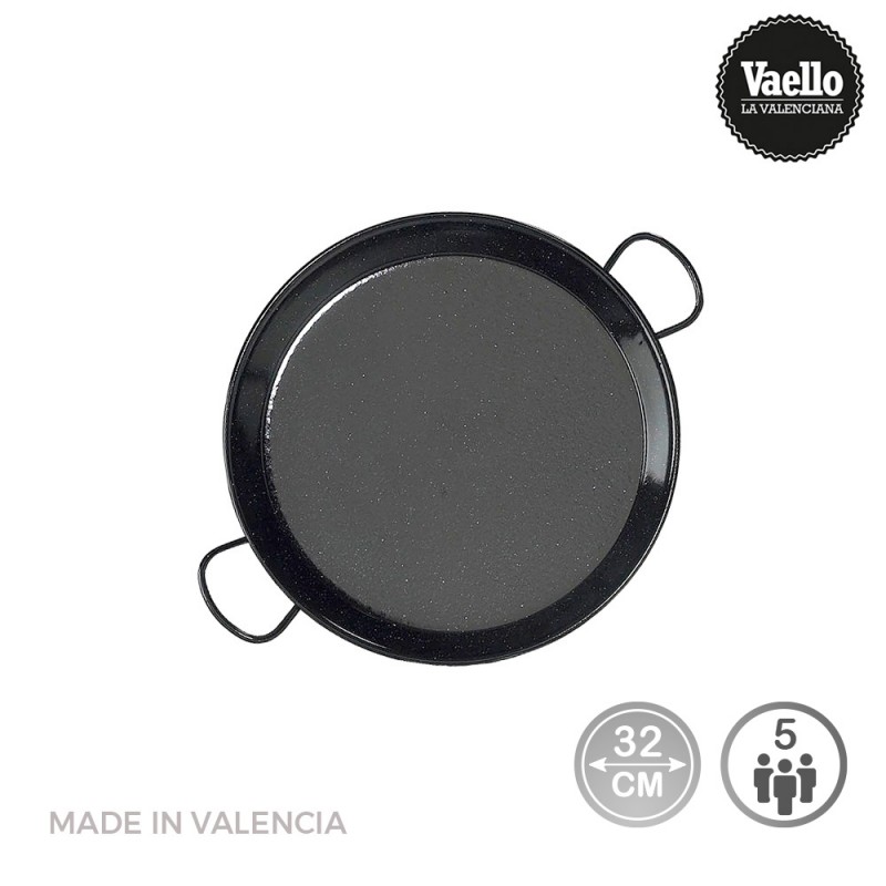 Paellera esmaltada per inducció i vitroceràmica ø32cm (5 persones)