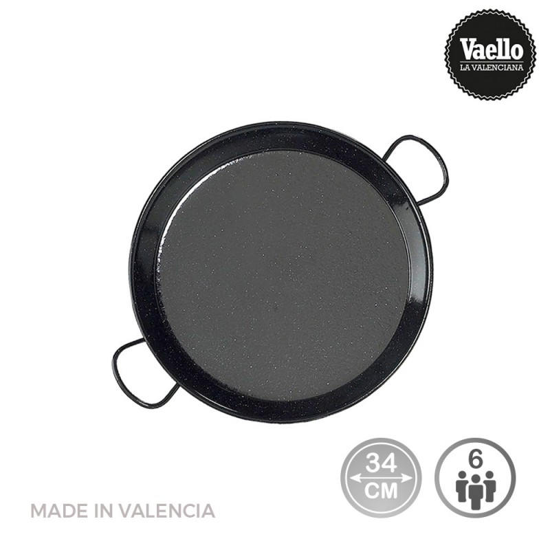 Paellera esmaltada per inducció i vitroceràmica ø34cm (6 persones) 