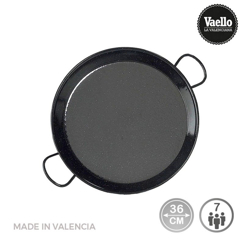 Paellera esmaltada para induccion y vitroceramica ø36cm (7 personas)