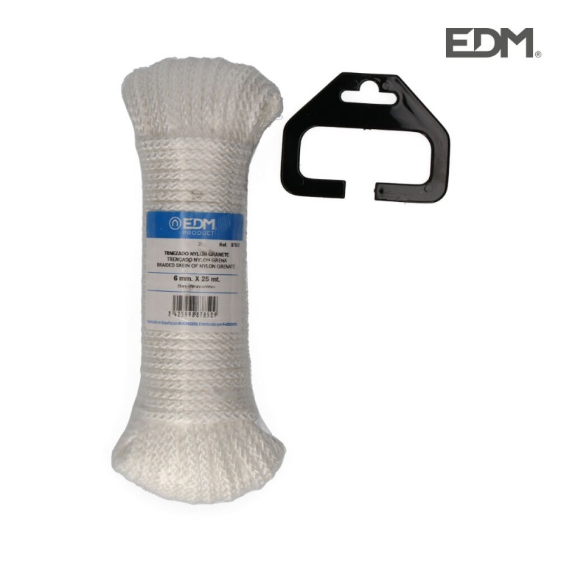 Troca trenada nylon 25mts blanc granate 