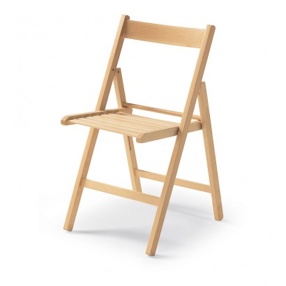 Cadira plegable de fusta natural 79x42,5x47,5cm