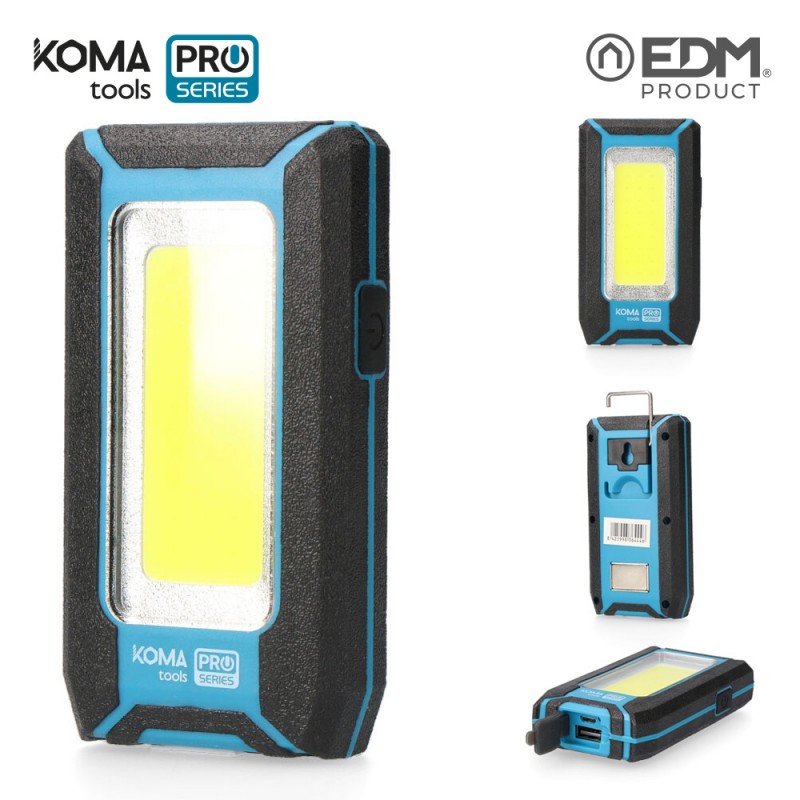 Linterna led profesional cob 500lumen 8w koma tools