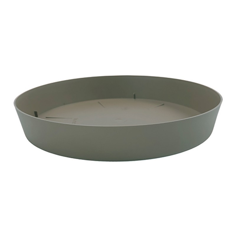 Plato inyeccion maceta  ø17cm gris topo