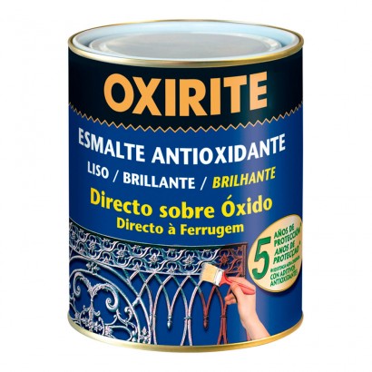 Oxirite llis brillant gris perla 0.250l. pintura per ferro direcre sobre l'oxid sense imprimació al aigua 