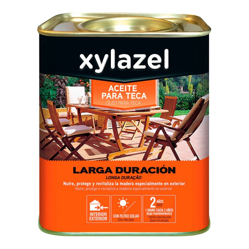 Xylazel aceite para teca larga duracion color roble 0.750l
