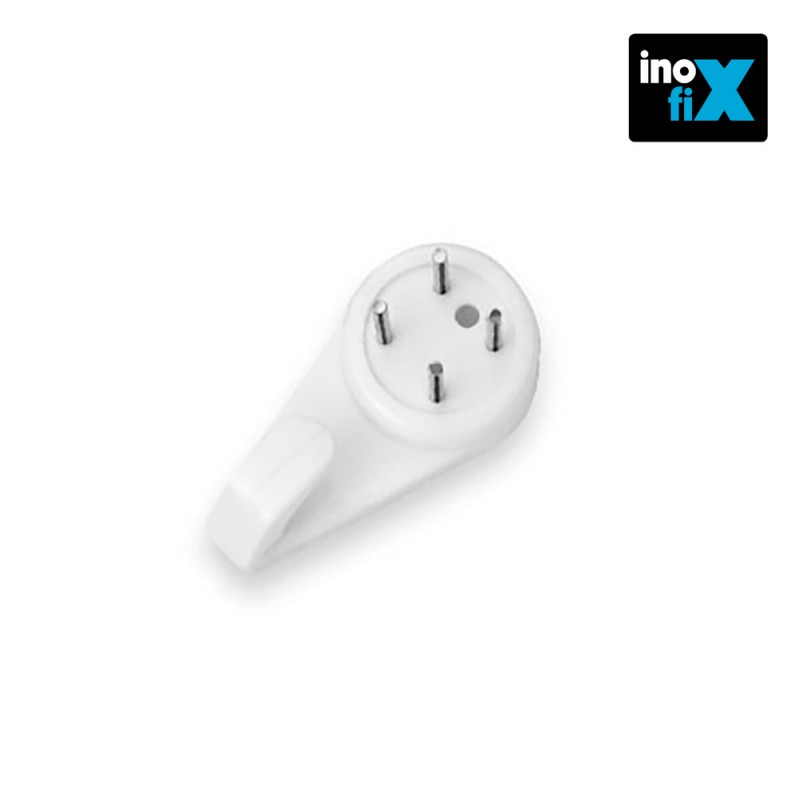 Colgador para cuadros.  blanco (blister 4 unid)  inofix