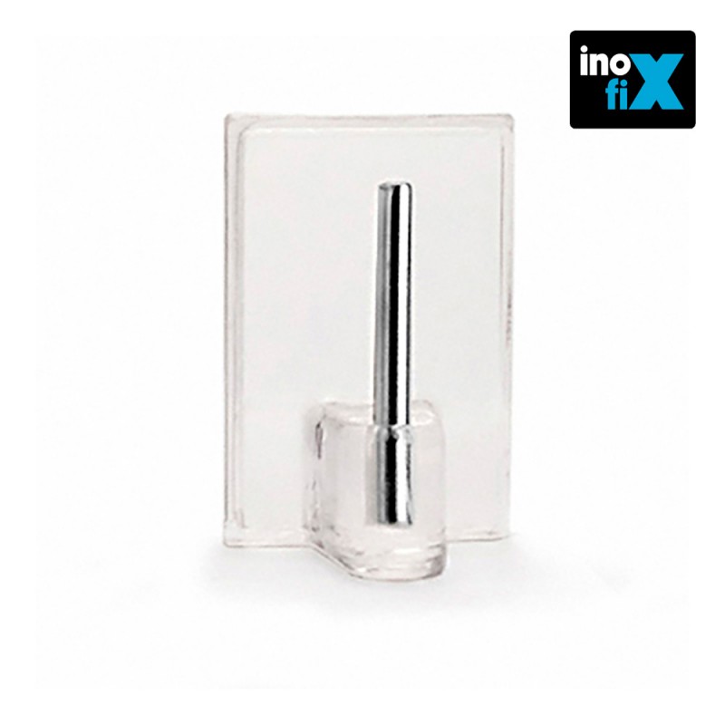 Colgador adhesivo visillos transparente (blister 4 unid) inofix