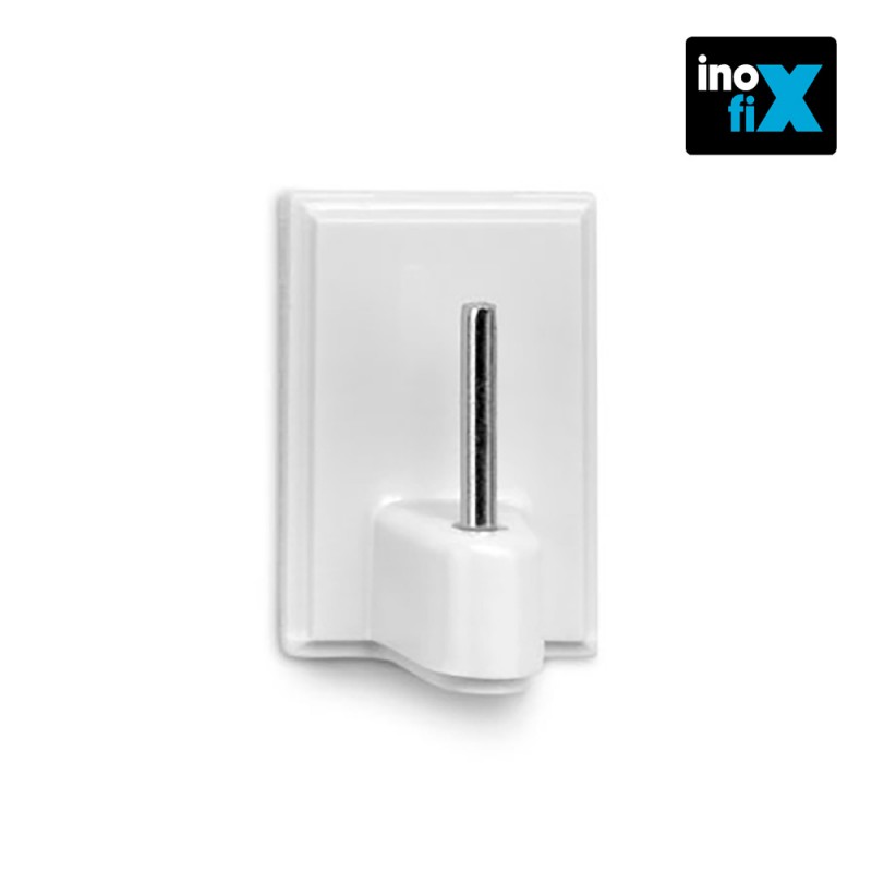 Colgador adhesivo visillos blanco (blister 4 unid) inofix