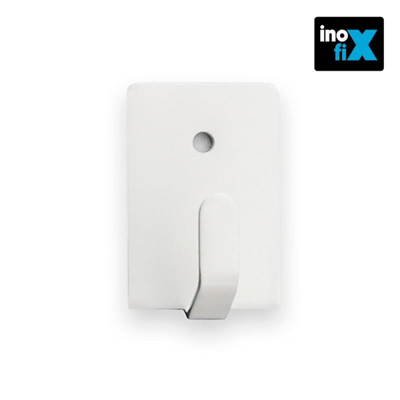 Colgador adhesivo blanco (blister 4 unid) inofix