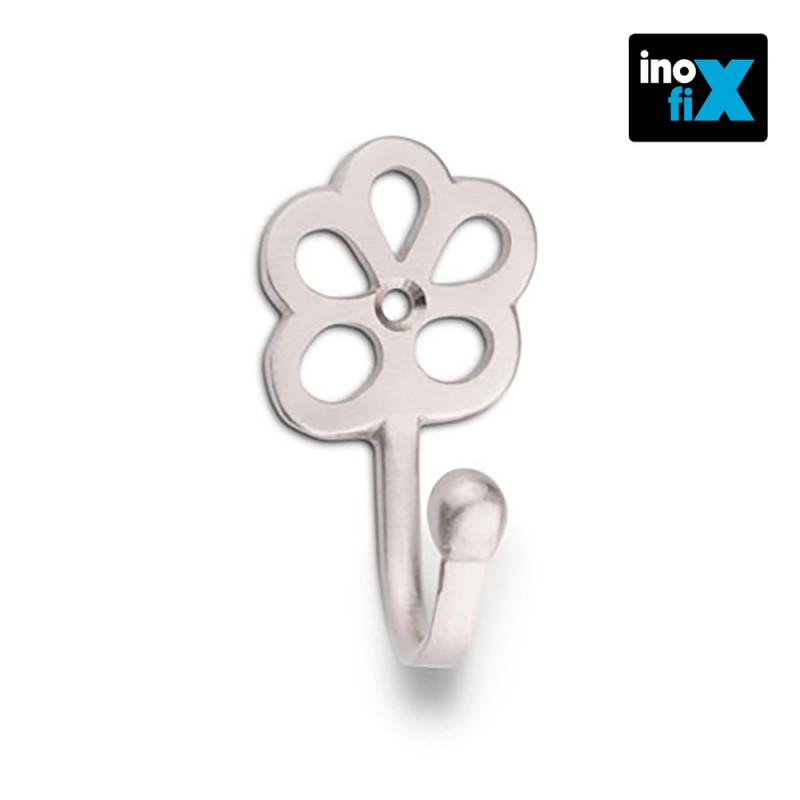 Colgador de laton flor niquel (blister) inofix