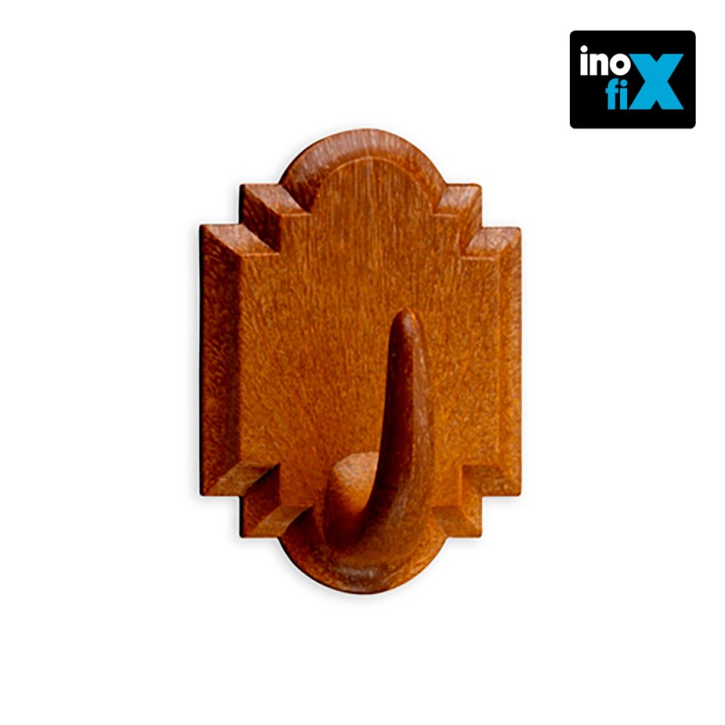 Colgador adhesivo madera (blister 2 unid) inofix