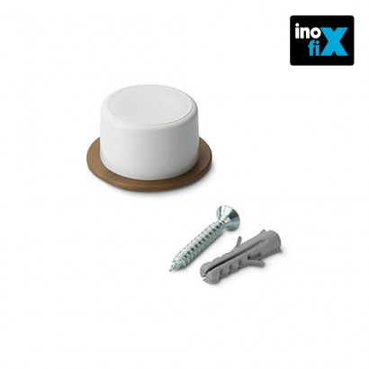 Tope porta amb cargol blanc (blister 2 unit) inofix 