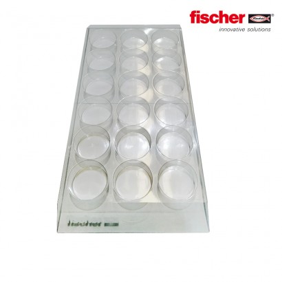 Suport de plàstic per 18 tubs de silicona fischer