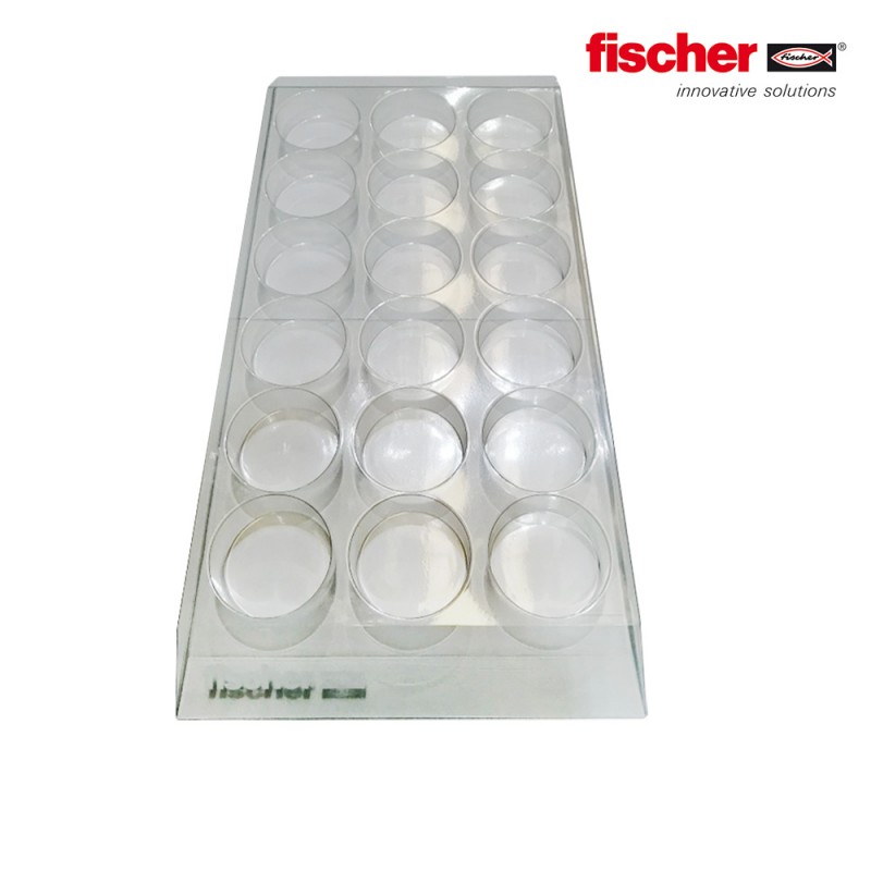 Soporte plastico para 18 tubos silicona fischer