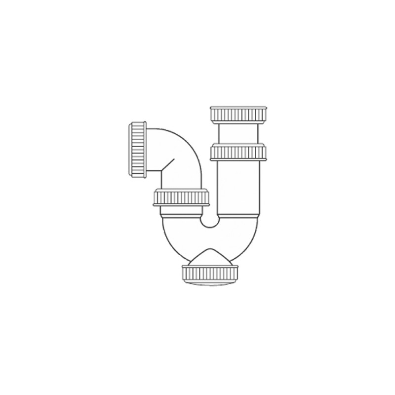 Sifó corb extensible 1" 1/2" sense vàlvula