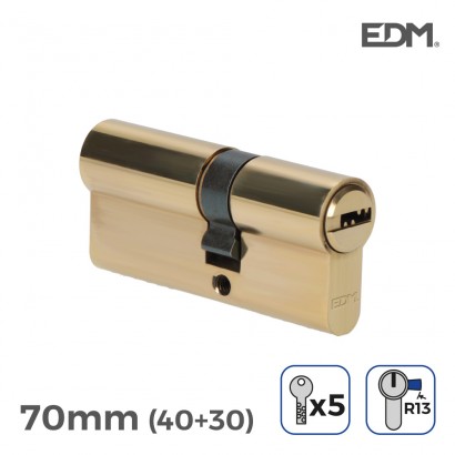 Bombí níquel 70mm (40+30mm) lleva curta r13 amb 5 claus de seguretat incloses edm 