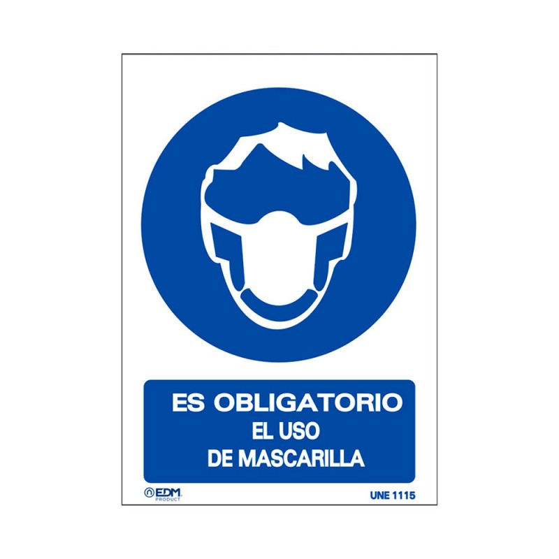 Vinil obligatori ús mascarilla 210x300mm 