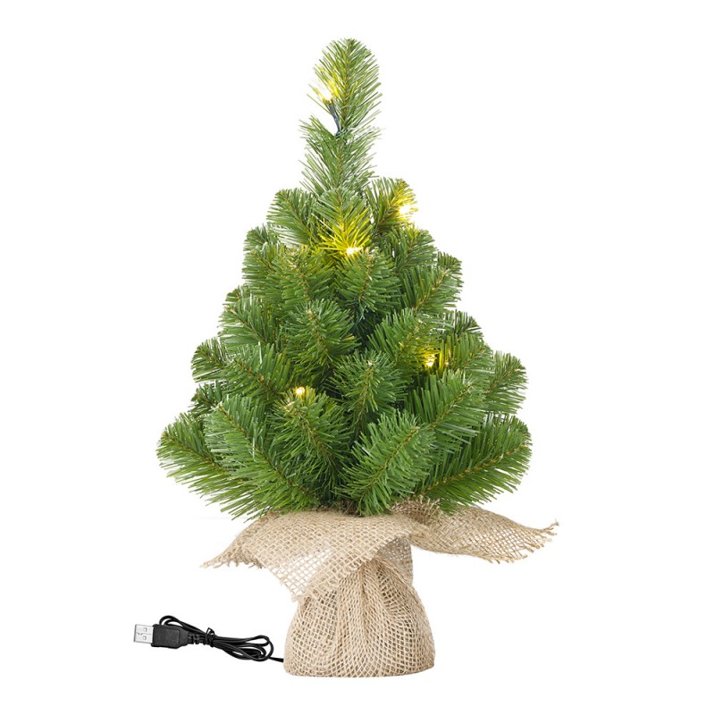 Mini arbol de navidad 10 led y 25 ramas  