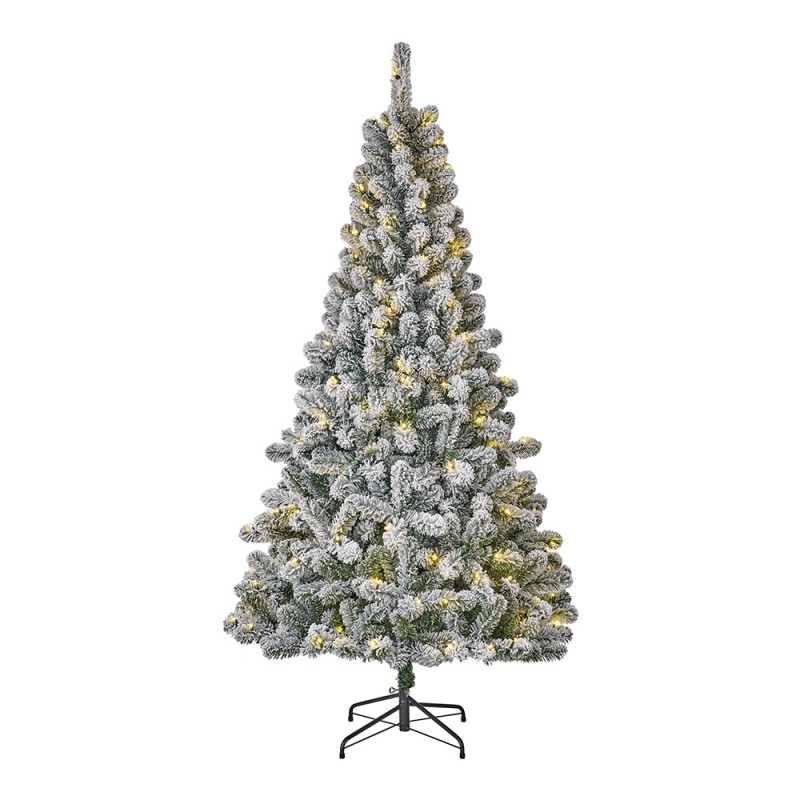 Arbol de navidad con 120leds efecto nevado 398 ramas 185cm