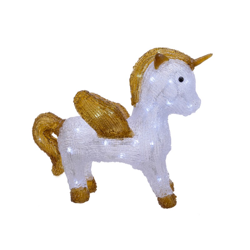 Figura unicornio led acrilico exterior