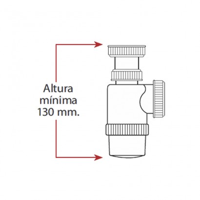 Mini sifó ampolla extensible 1" 1/2"